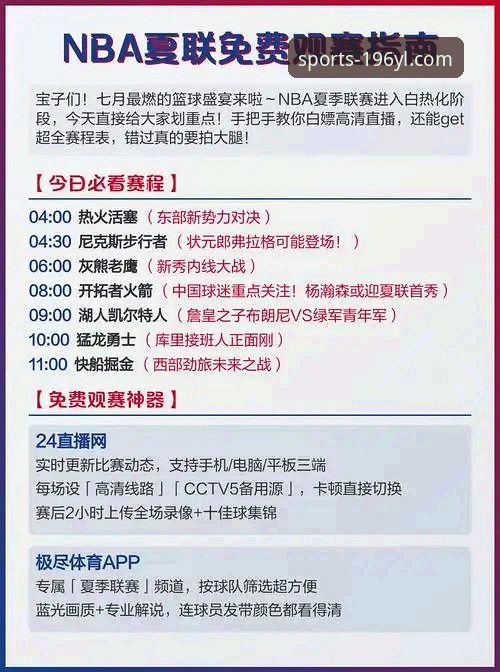 从火箭大胜看赛事观赛完整指南——196体育娱乐平台新手体验教程